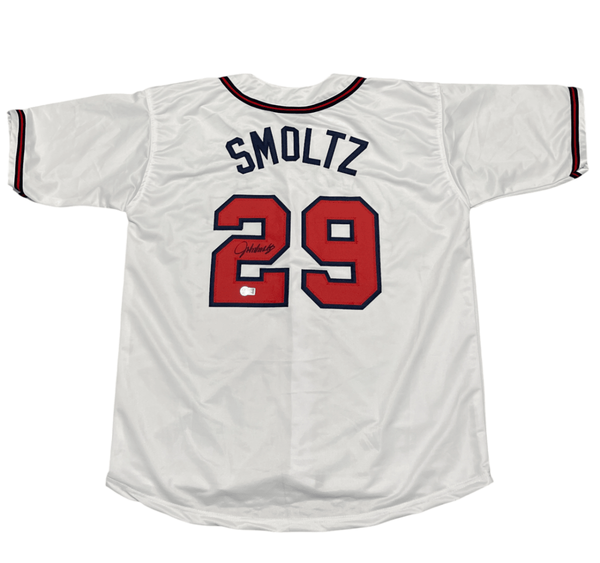 John Smoltz Signed Atlanta Braves Custom Jersey Beckett Witness BAS COA