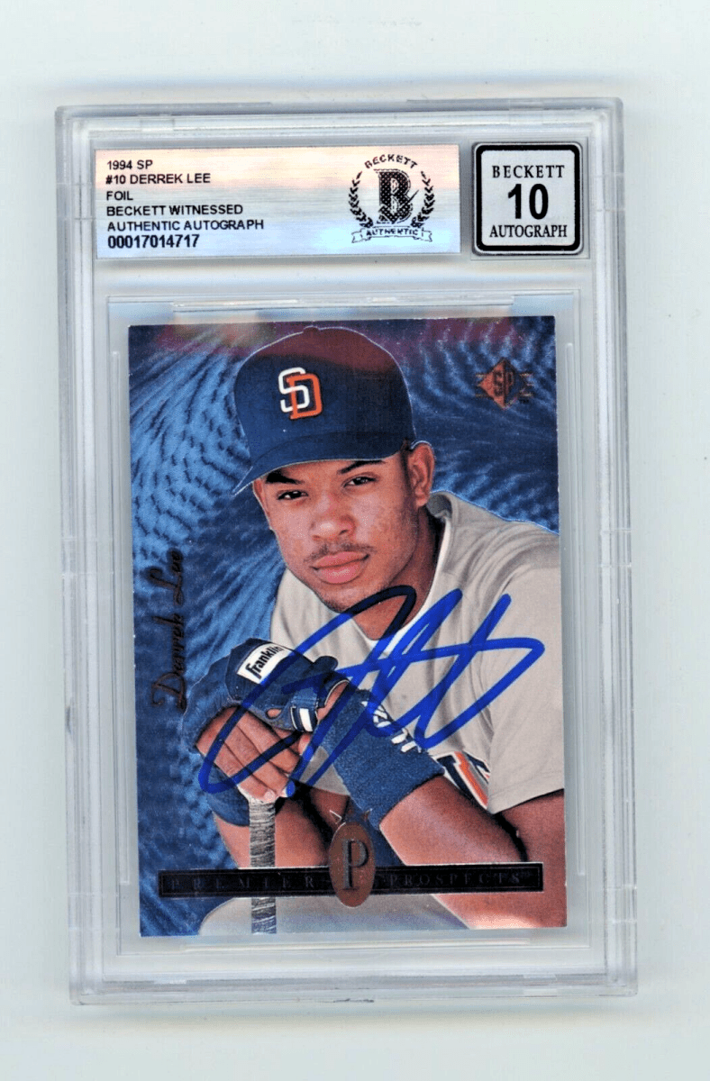 Derrek Lee 1994 Upper Deck SP Foil #10 Rookie RC Signed Beckett BAS BGS 10 Auto