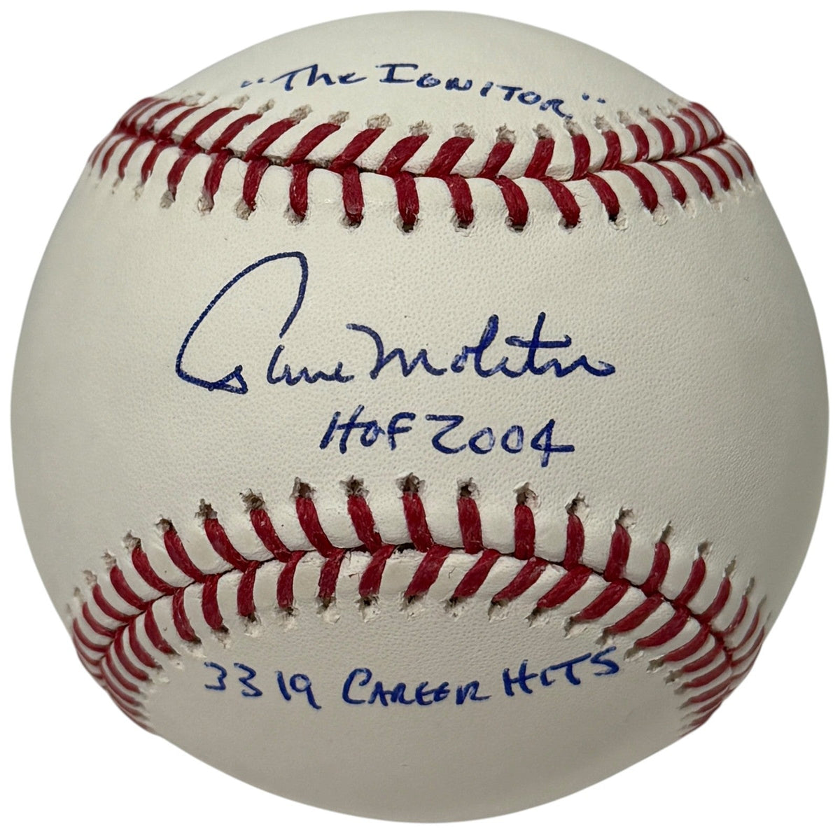 Paul Molitor Signed Autographed ROMLB Baseball w/ 3 Stat Inscs JSA COA