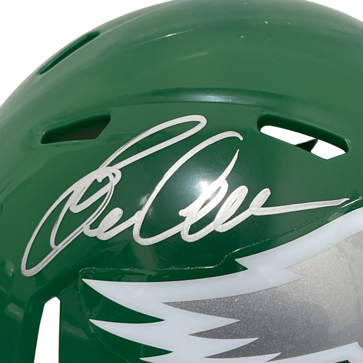 Eric Allen Signed Eagles TB 74-95 Mini Helmet Beckett Witness BAS COA