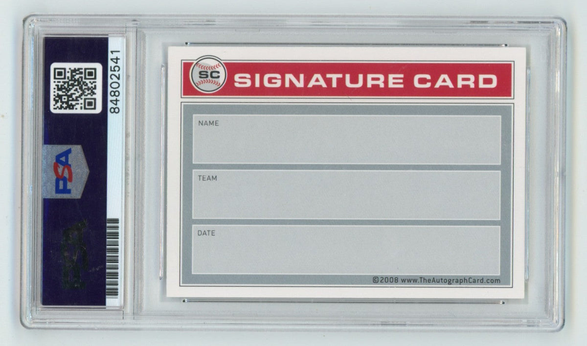 Bud Harrelson 2008 Signature Autograph Card Signed Auto w 69 Met PSA Authentic A