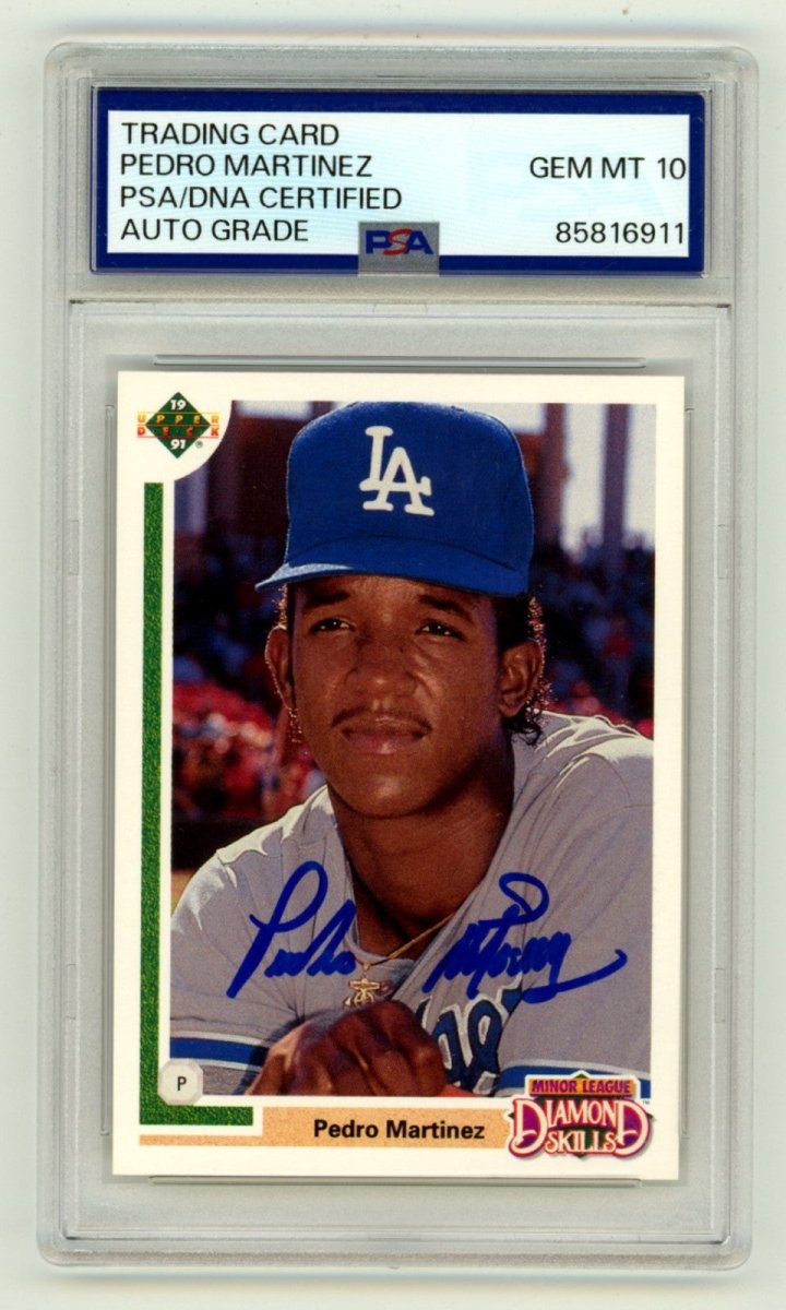 Pedro Martinez 1991 Upper Deck #2F Signed Rookie RC PSA 10 Auto Dodgers HOF