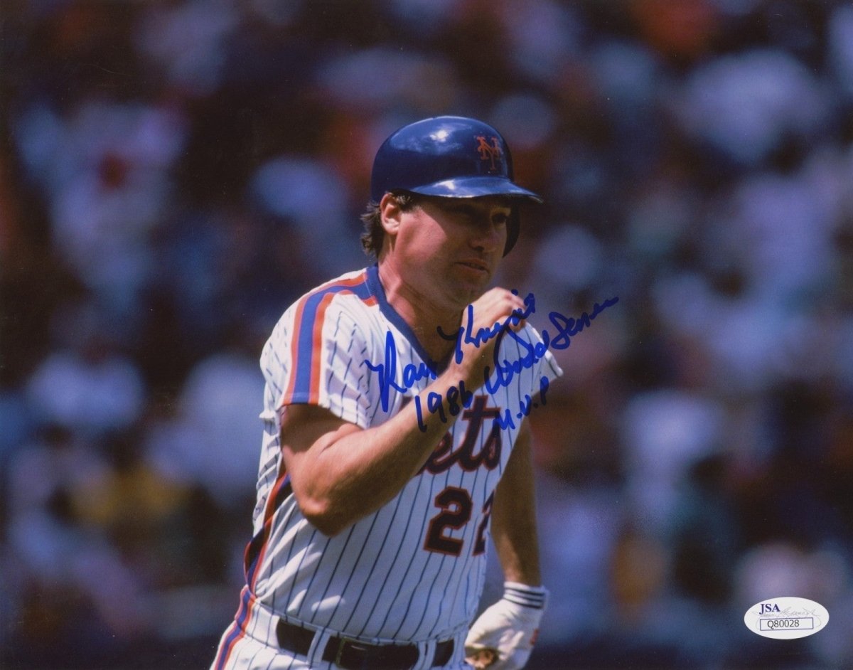 Ray Knight Signed Autographed Mets 8x10 Photo w 1986 World Series MVP JSA COA #5