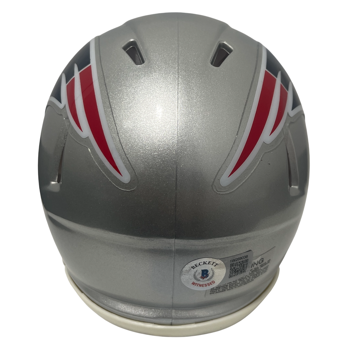 Drew Bledsoe Signed New England Patriots Speed Mini Helmet Beckett Wit BAS COA