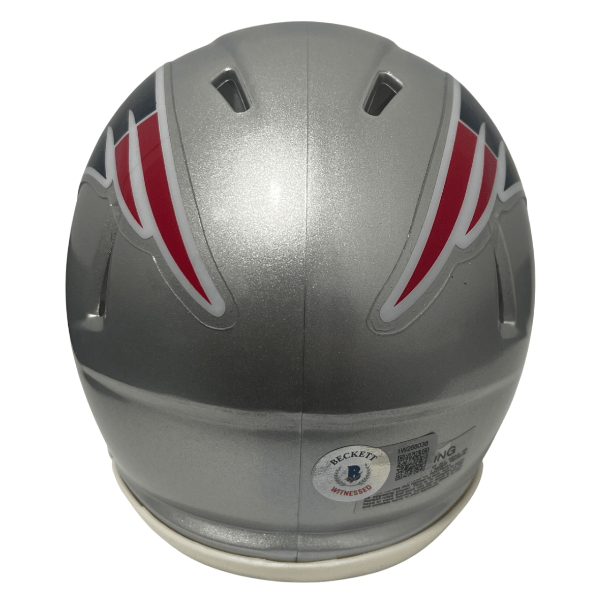 Drew Bledsoe Signed New England Patriots Speed Mini Helmet Beckett Wit BAS COA