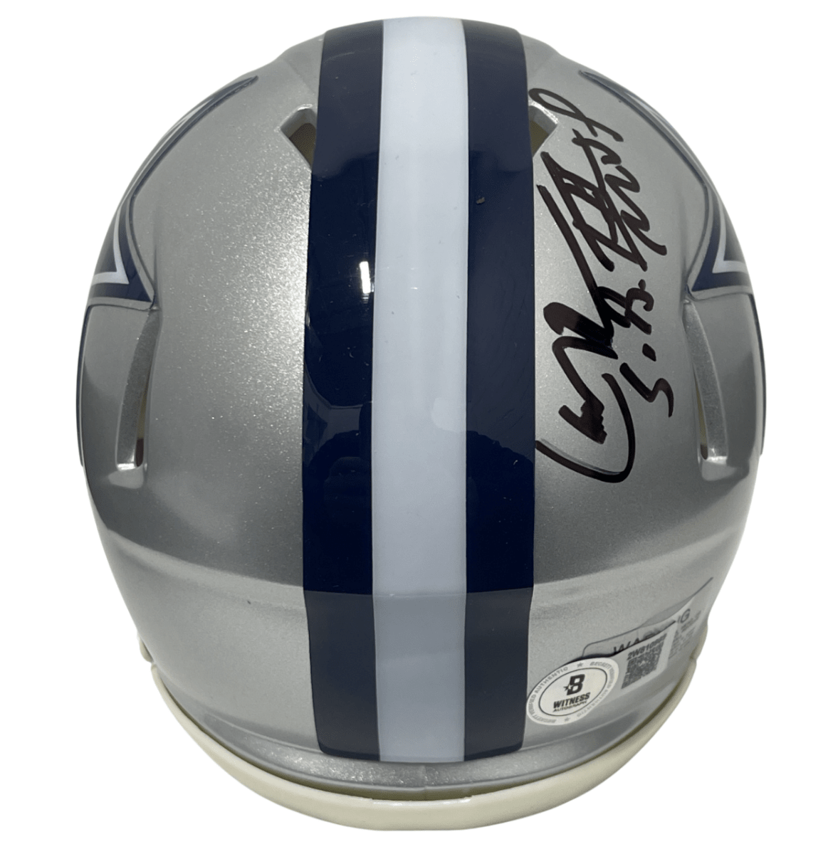 Larry Brown Signed Cowboys Speed Mini Helmet w/ SB XXX MVP Beckett Wit BAS COA