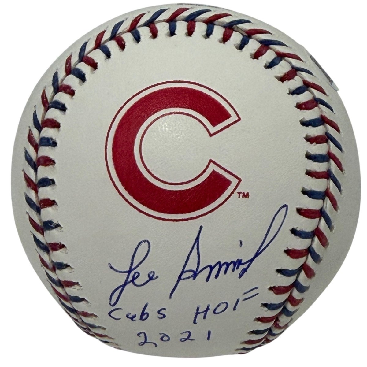 Lee Smith Signed Chicago Cubs Logo Baseball w/ Cubs HOF 2021 JSA WITNESS COA