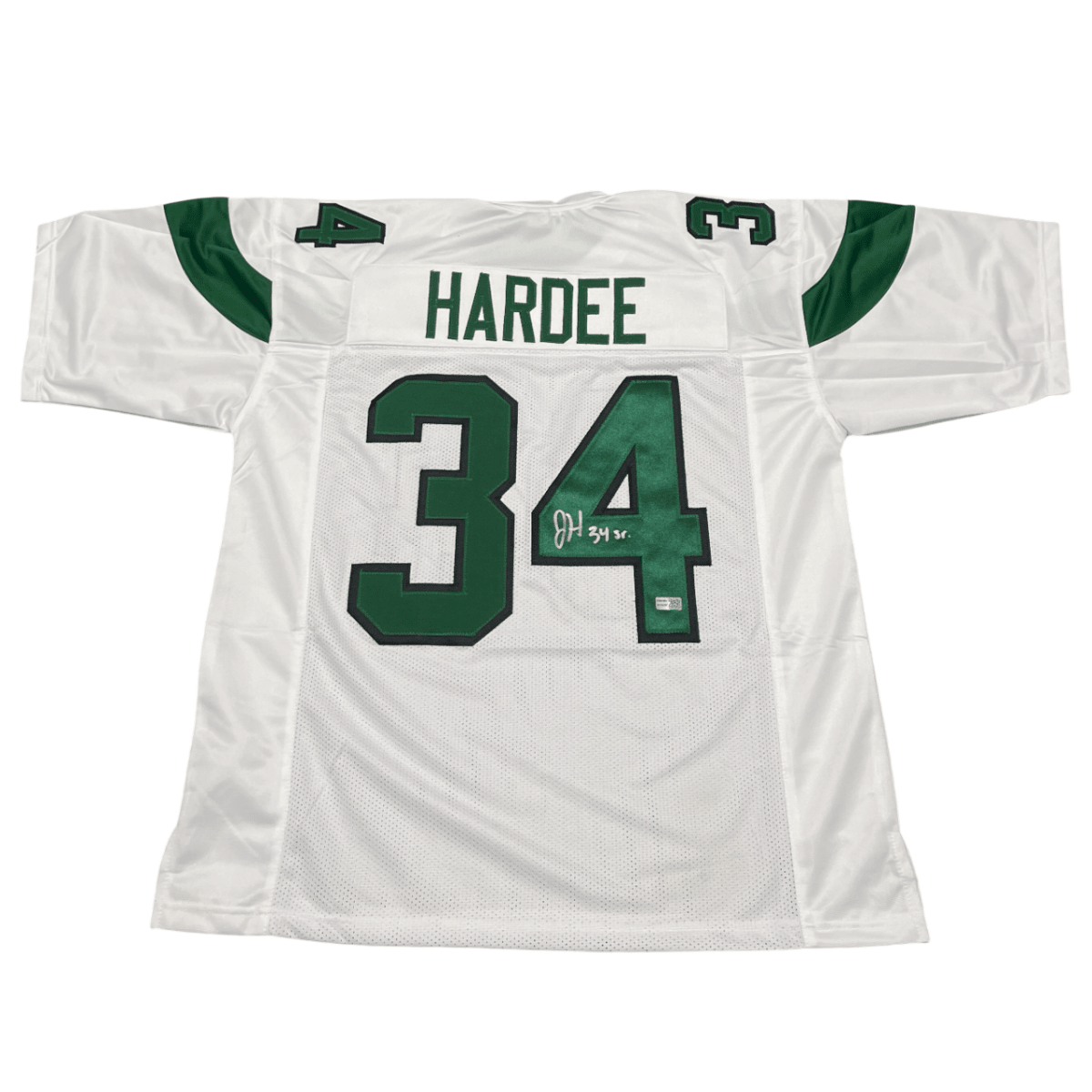 Justin Hardee Sr. Signed New York Jets Custom White Jersey TRISTAR Holo COA