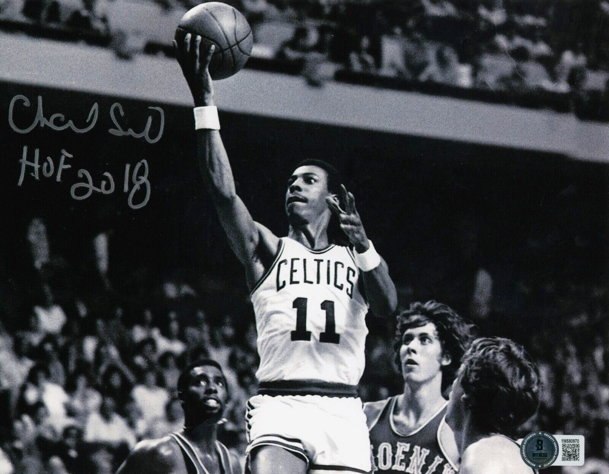 Charlie Scott Signed Boston Celtics 8x10 Photo w/ HOF 2018 Beckett Wit BAS COA