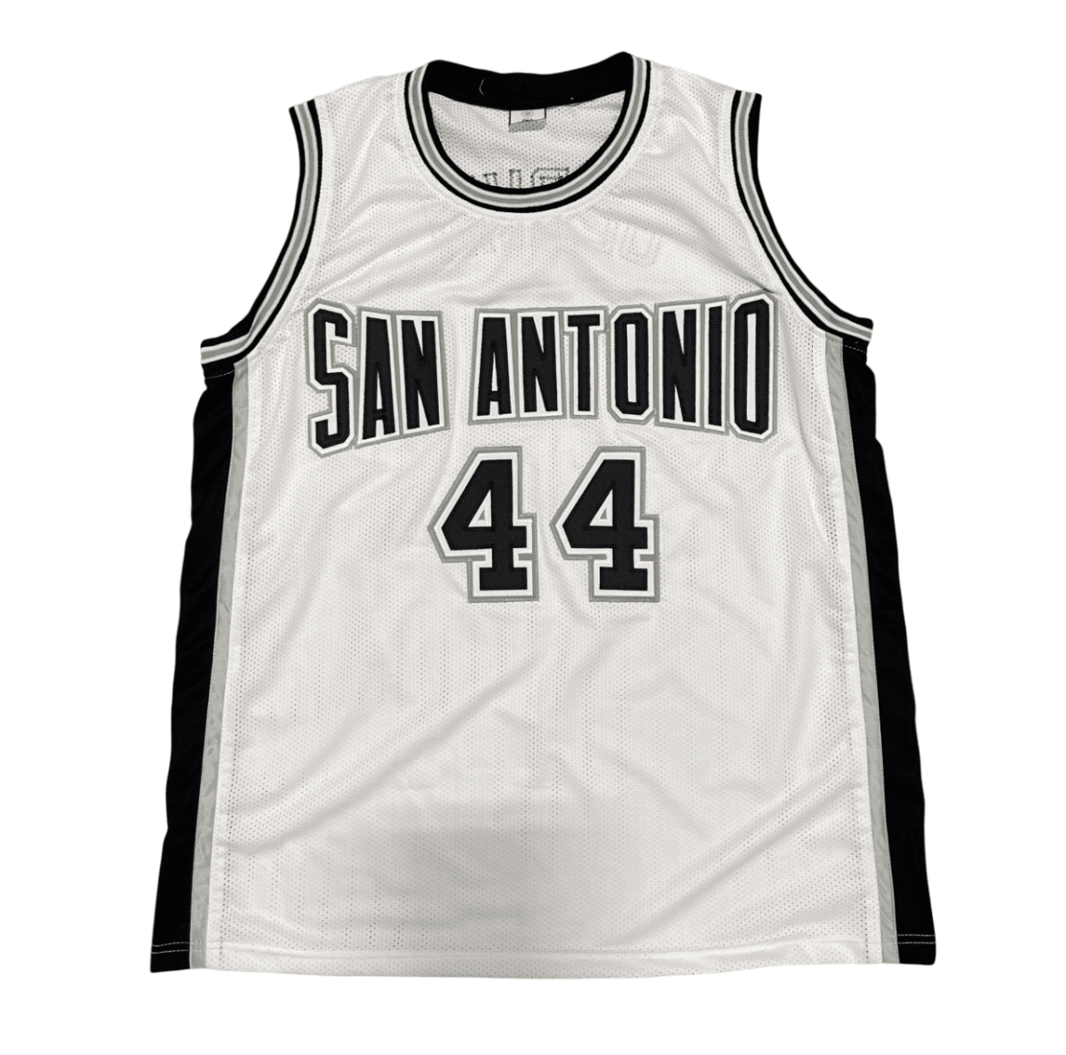 George Gervin Signed San Antonio Spurs Custom Jersey  Beckett Witness BAS COA
