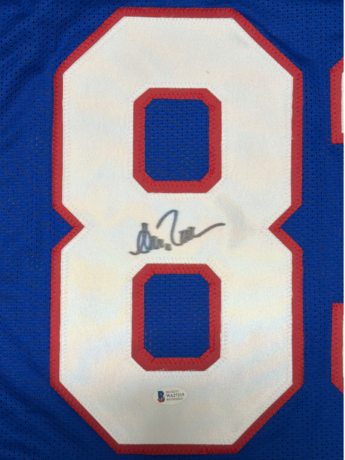 Andre Reed Signed Buffalo Bills Custom Jersey Beckett Witness BAS COA