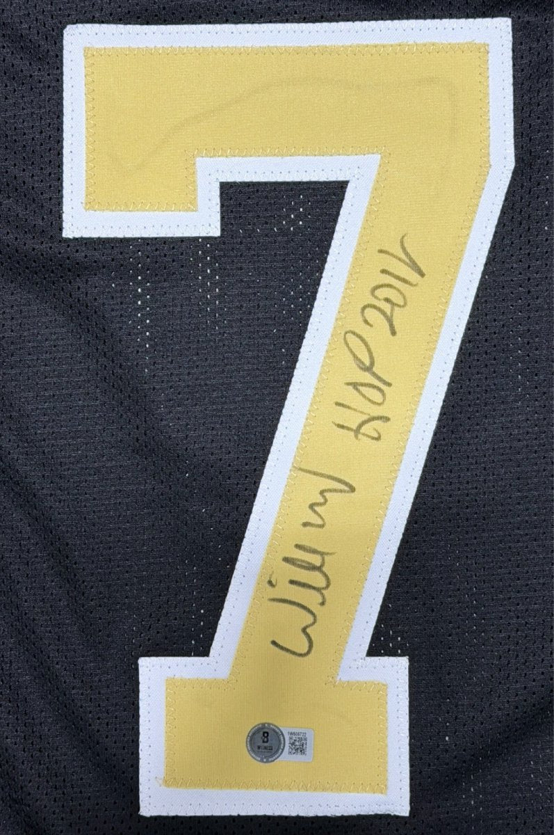 Willie Roaf Signed Saints Custom Jersey w/ HOF 2012 Beckett Witness BAS COA