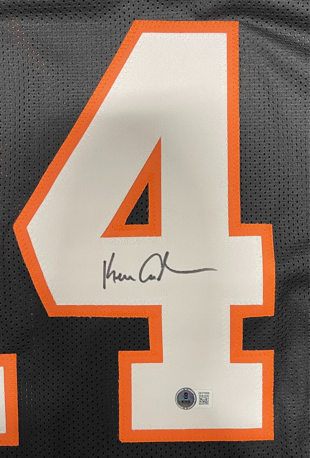 Ken Anderson Signed Cincinnati Bengals Custom Jersey Beckett Witness BAS COA