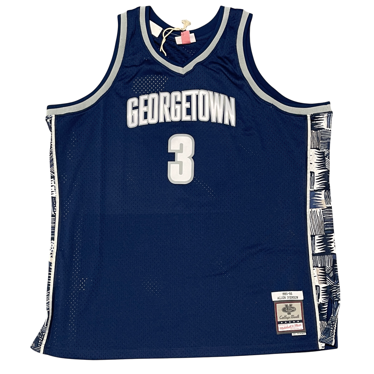 Allen Iverson Signed Georgetown Hoyas Mitchell &amp; Ness M&amp;N Jersey Beckett BAS COA