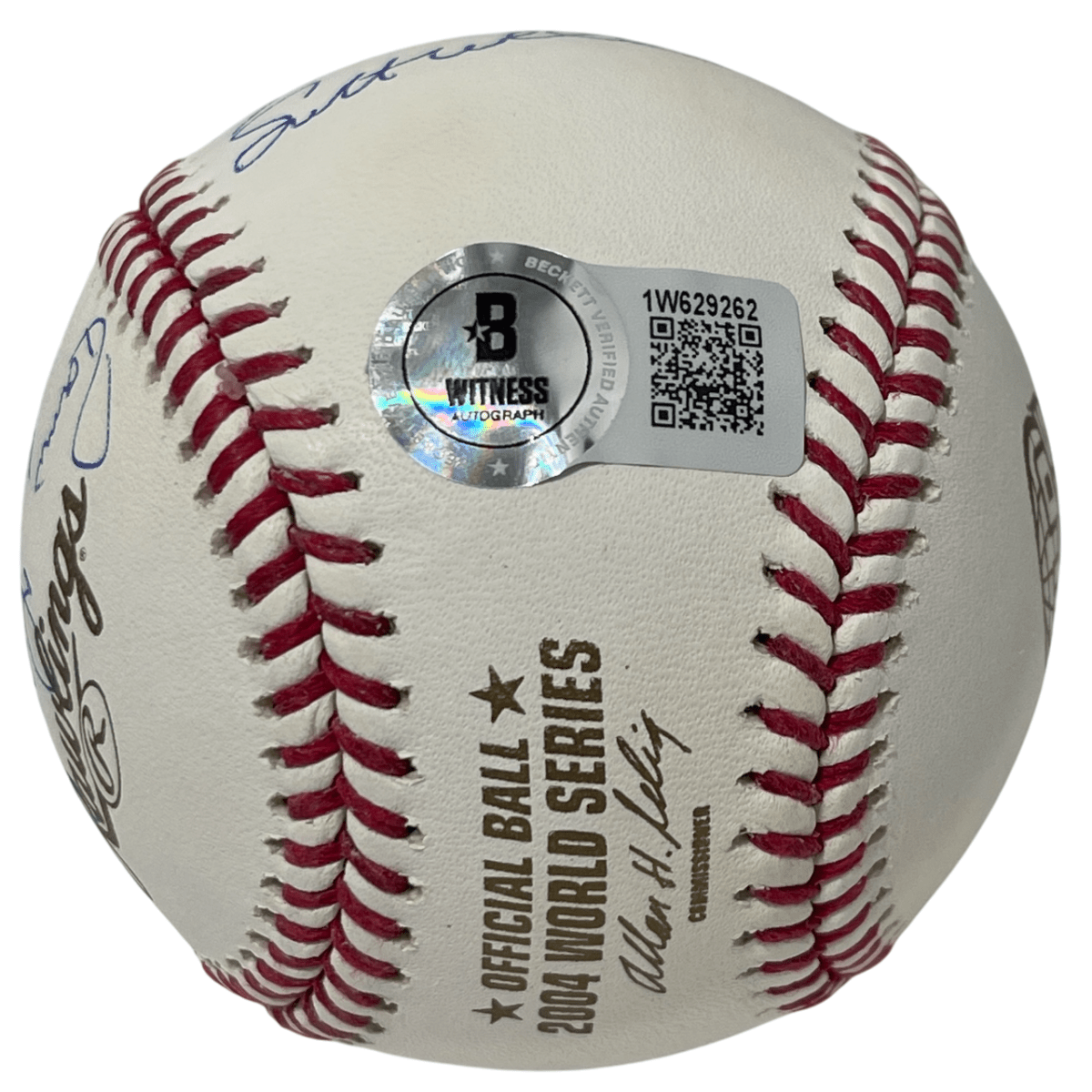 2004 Boston Red Sox Team Signed World Series ROMLB Baseball 11 Sigs BAS COA