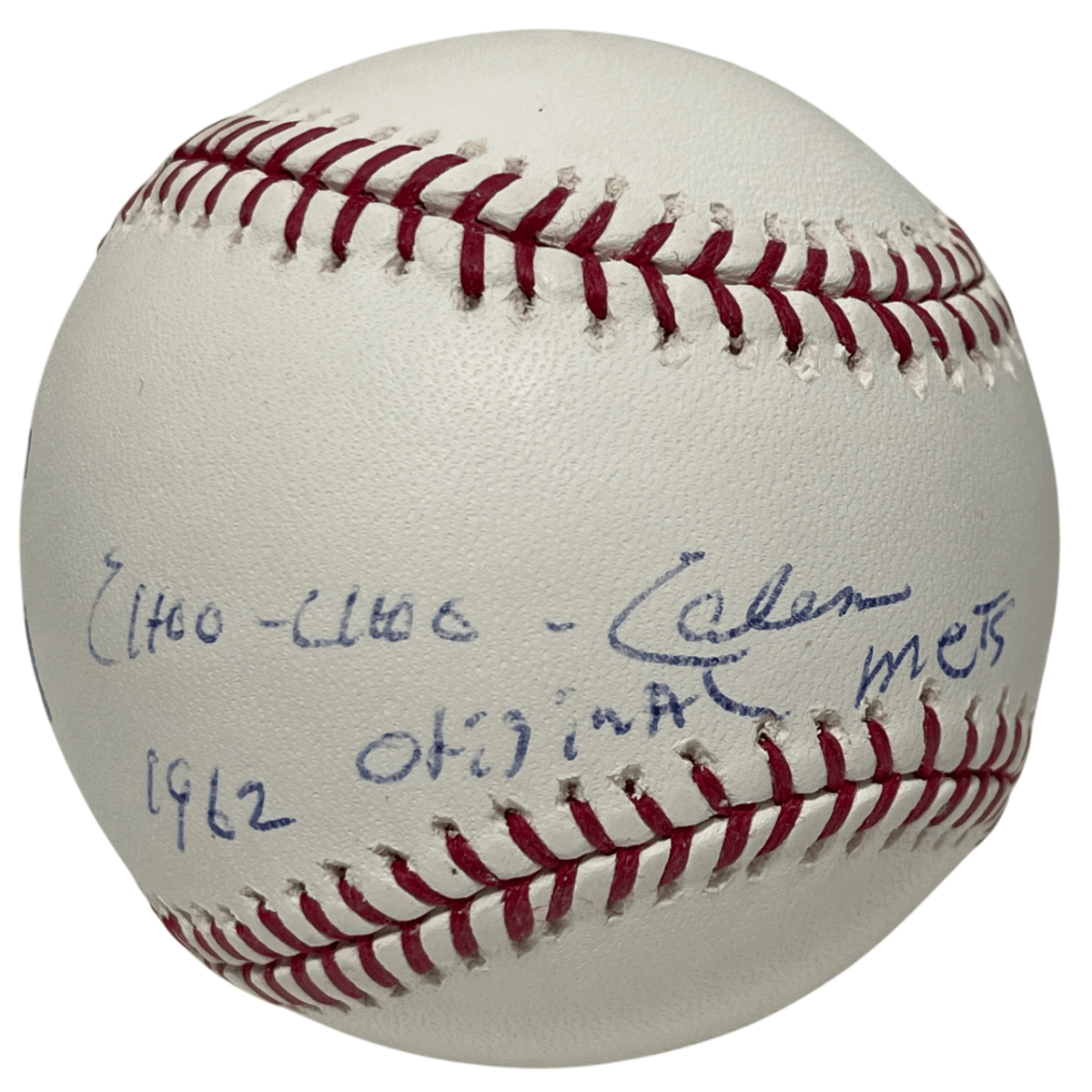 Choo-Choo Coleman Signed ROMLB Baseball w/ 1962 Original Mets JSA COA