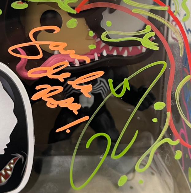 Tom Hardy Signed Venom Funko Pop #363 w/ Sam De La Rosa Sketch BAS &amp; JSA COA A