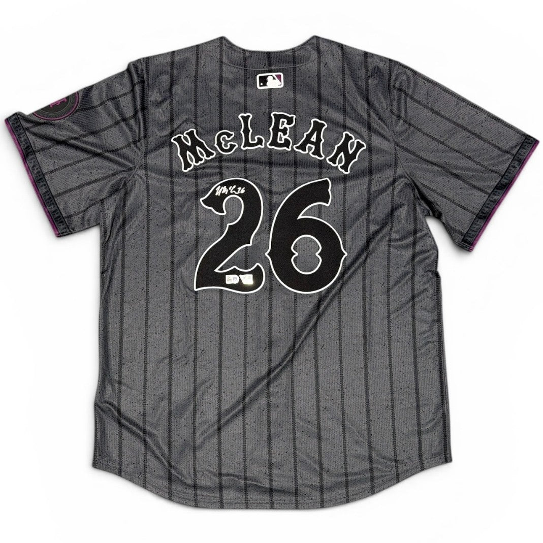 Nolan McLean Signed New York Mets City Connect Nike Jersey FANATICS COA
