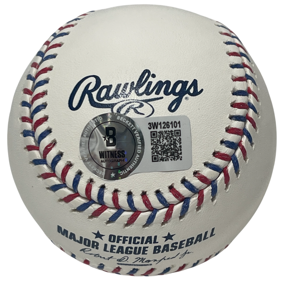 Sammy Sosa Signed Cubs Logo ROMLB Baseball w/ Cubs HOF 25 Beckett Wit BAS COA