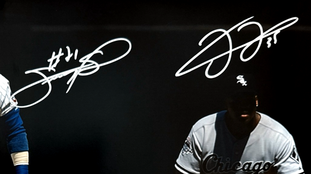 Sammy Sosa &amp; Frank Thomas Dual Signed 16x20 Photo Beckett Witness BAS COA