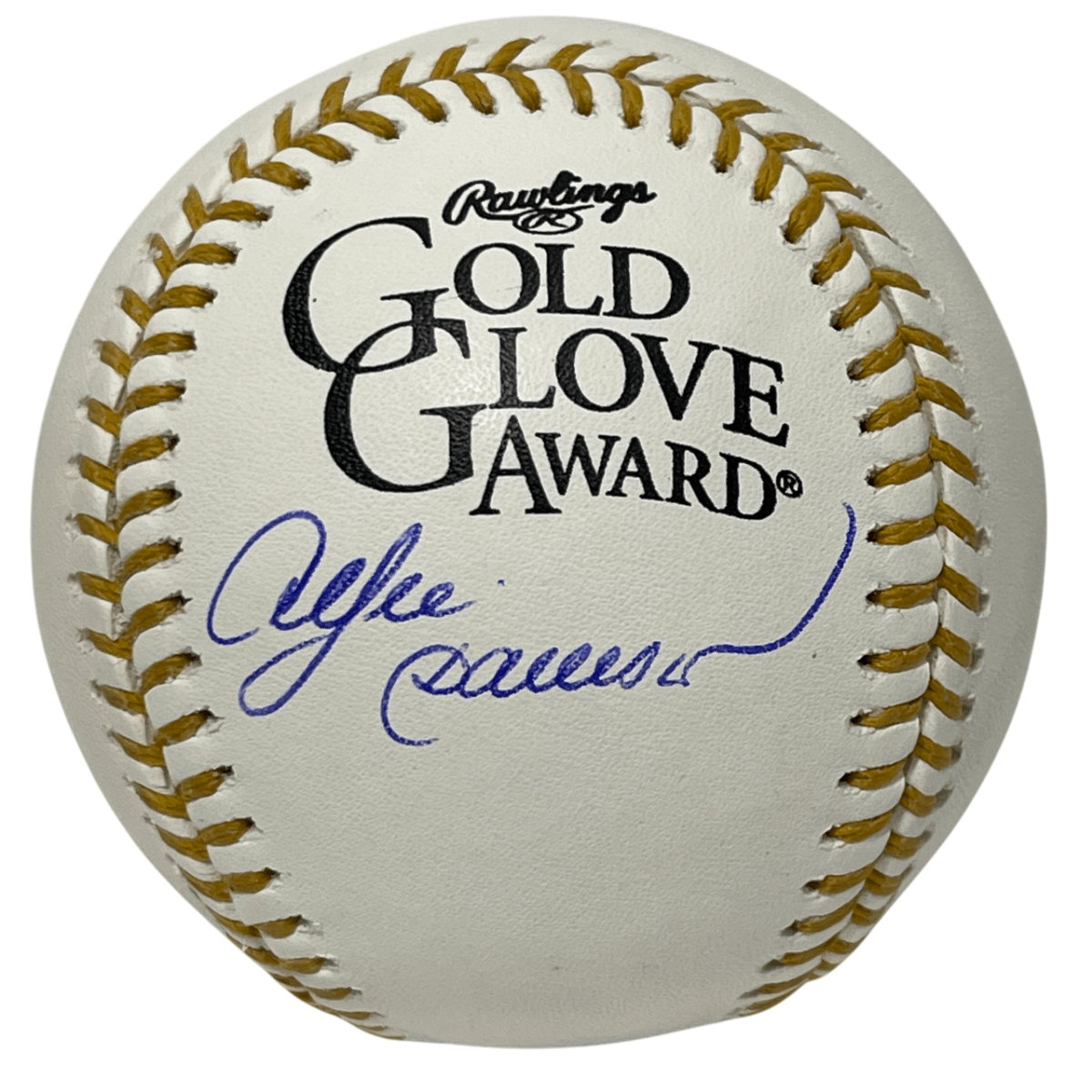Andre Dawson Signed Rawlings Gold Glove Baseball Beckett Witness BAS COA