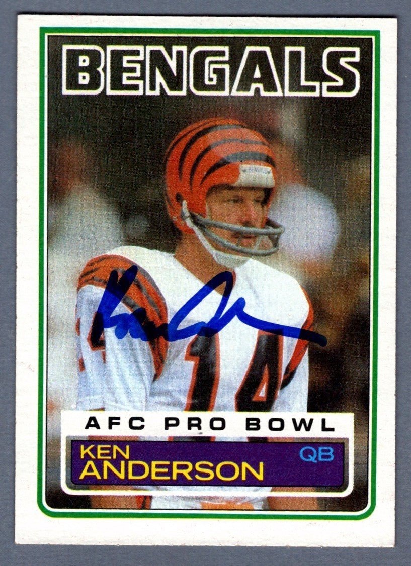 Ken Anderson Signed Autographed 1983 Topps #232 LSCM COA Cincinnati Bengals
