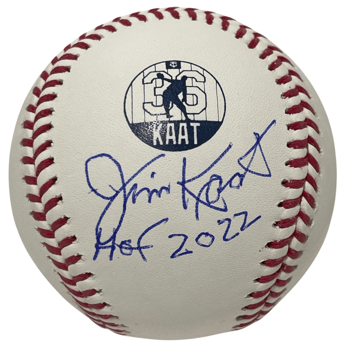 Jim Kaat Signed Retirement Logo ROMLB Baseball HOF 2022 Beckett Witness BAS COA
