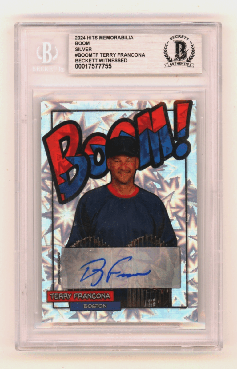 Terry Francona 2024 Hits Memorabilia BOOM Silver Signed BGS BAS Auto Red Sox