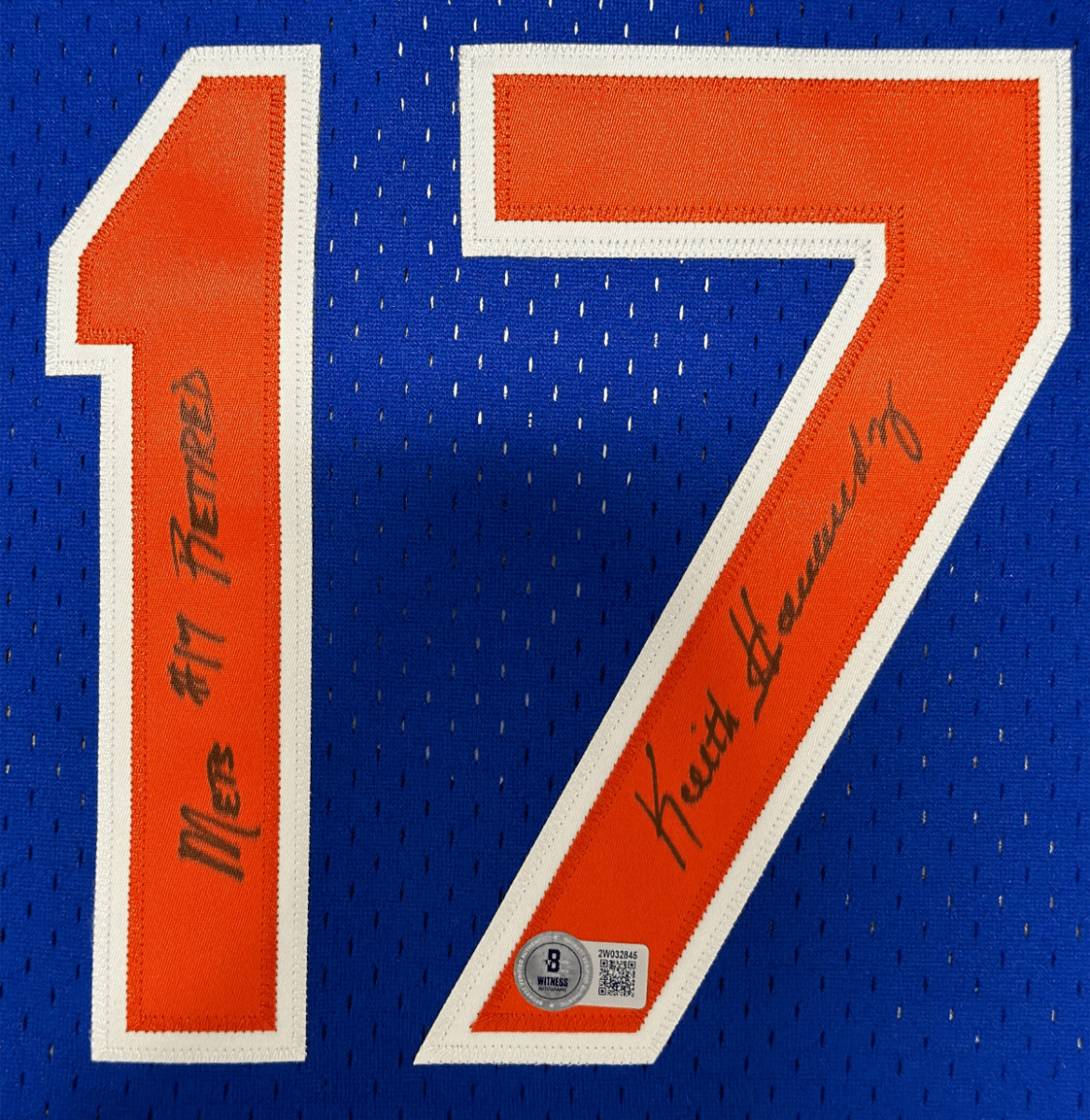 Keith Hernandez Signed Mets Mitchell & Ness Jersey w/ #17 Retired Becket BAS COA