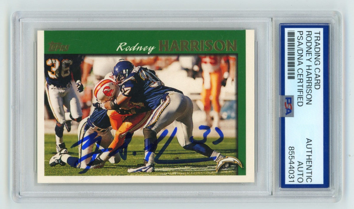 Rodney Harrison 1997 Topps #87 Signed Rookie RC PSA Authentic Auto Chargers