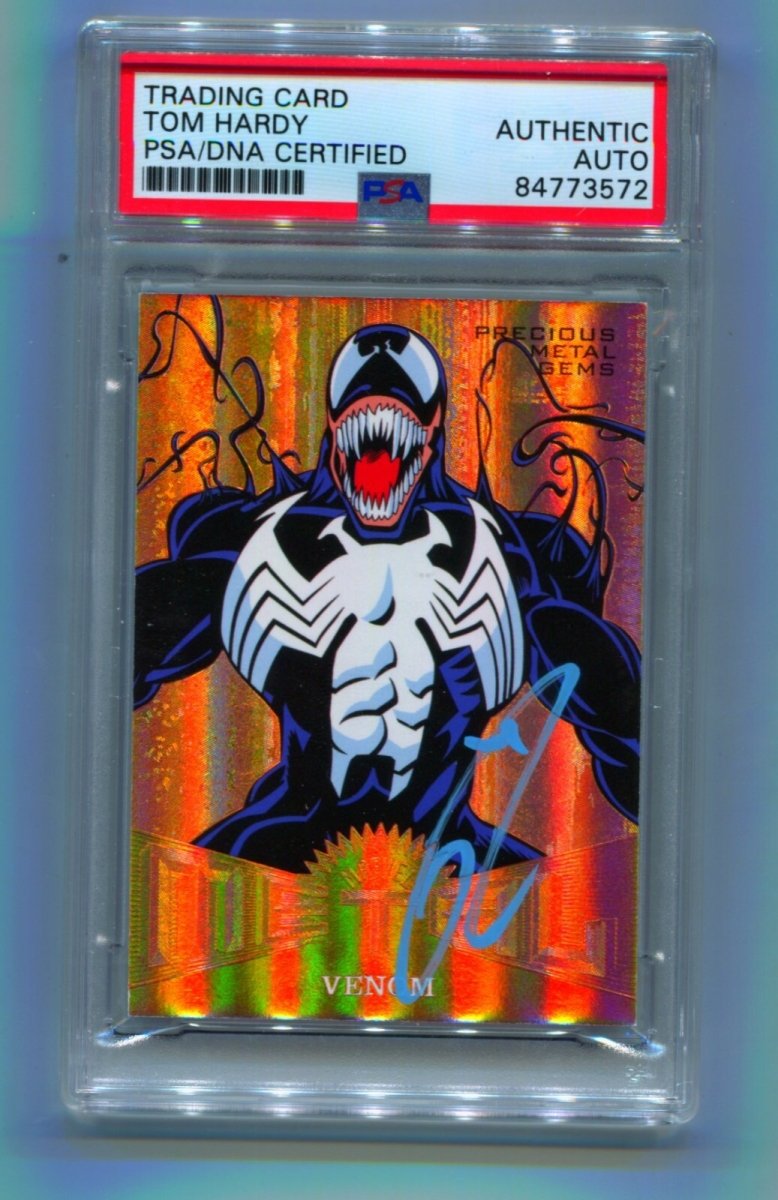 Tom Hardy 2017 Fleer Ultra Metal MM23 Bronze PMG Venom 6/199 SP Signed PSA Auto