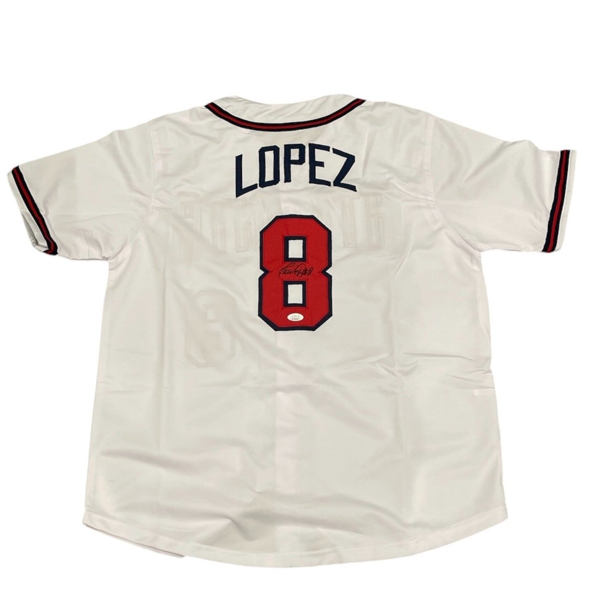 Javier Lopez Signed Auto Autographed Atlanta Braves Jersey JSA COA