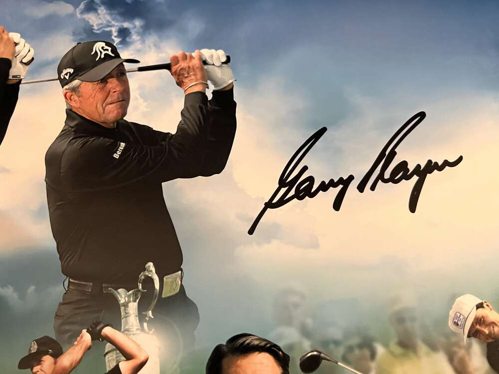 Tiger Woods &amp; Gary Player Signed Auto 20x24 Photo Double Major 31/50 UDA COA
