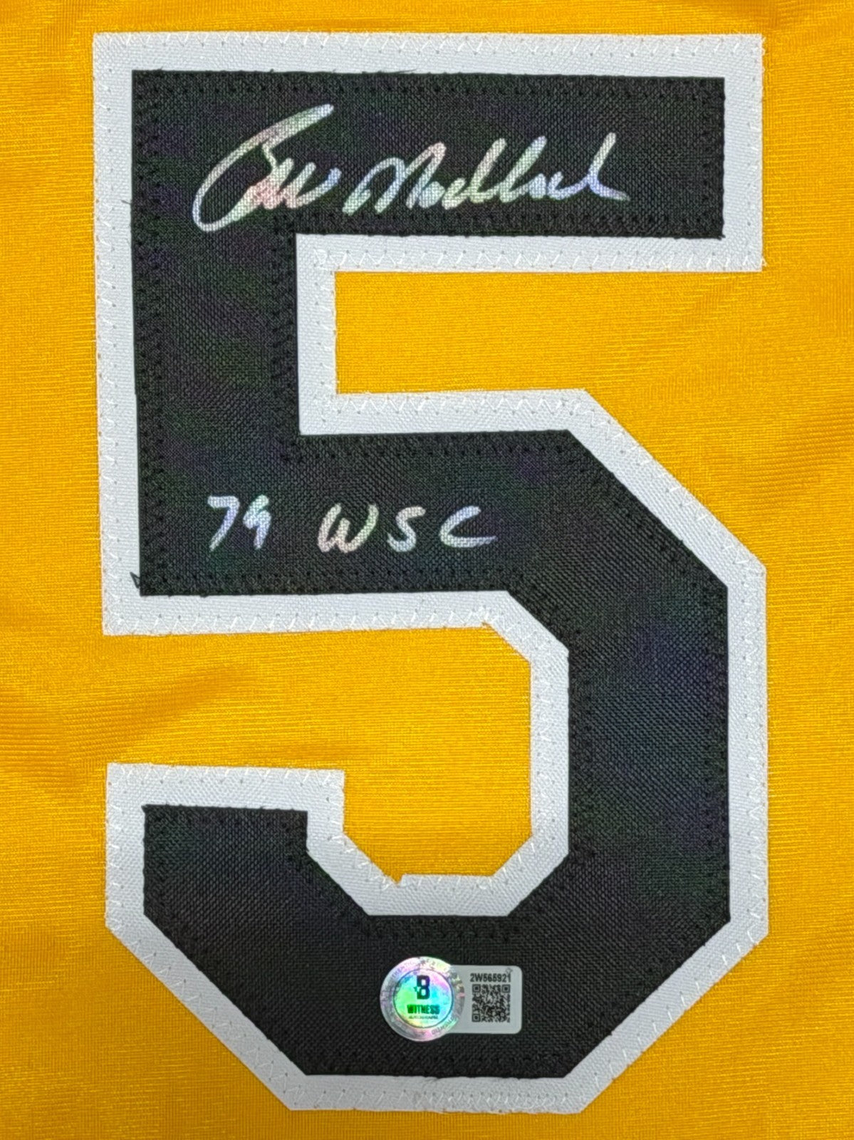 Bill Madlock Signed Pittsburgh Custom Jersey w/ 79 WSC Beckett Witness BAS COA B