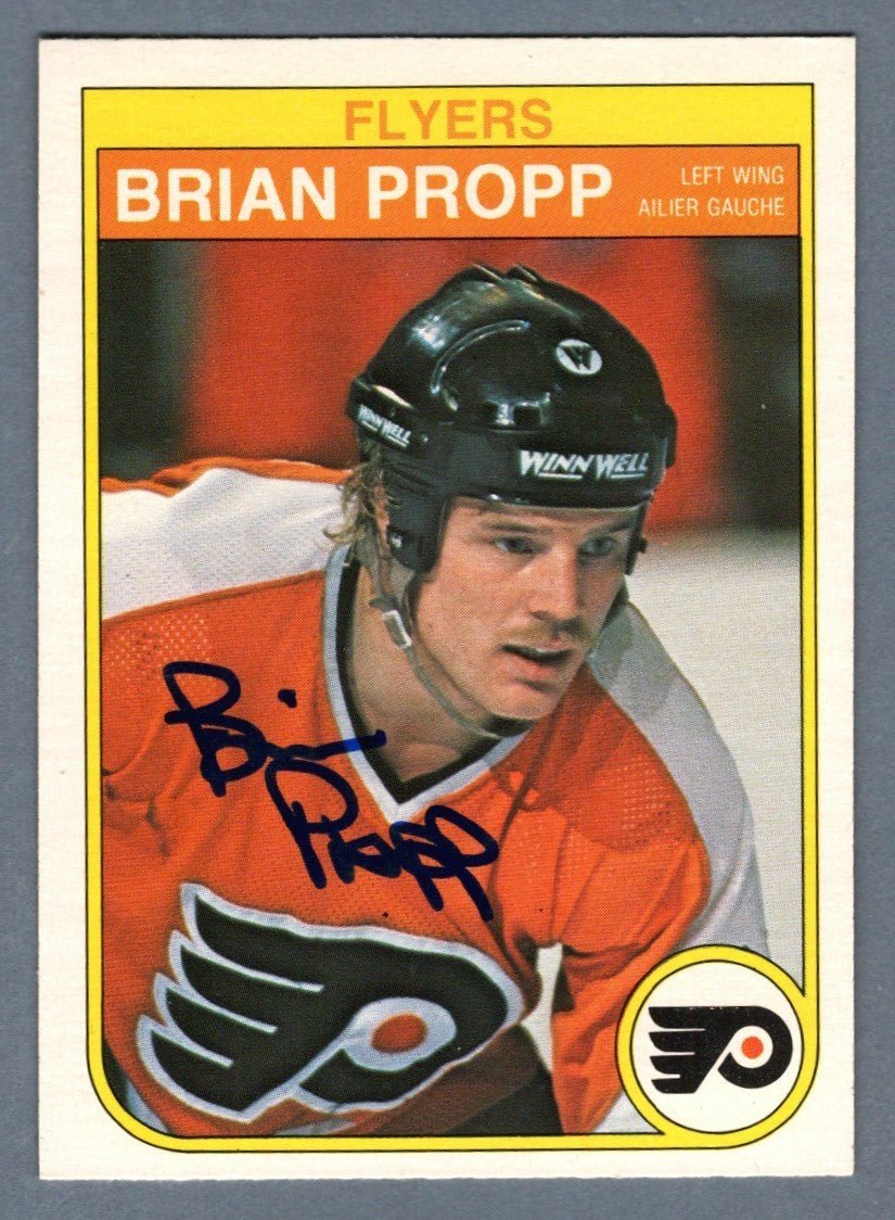 Brian Propp Signed 1982-83 O-Pee-Chee #256 LSCM COA Philadelphia Flyers