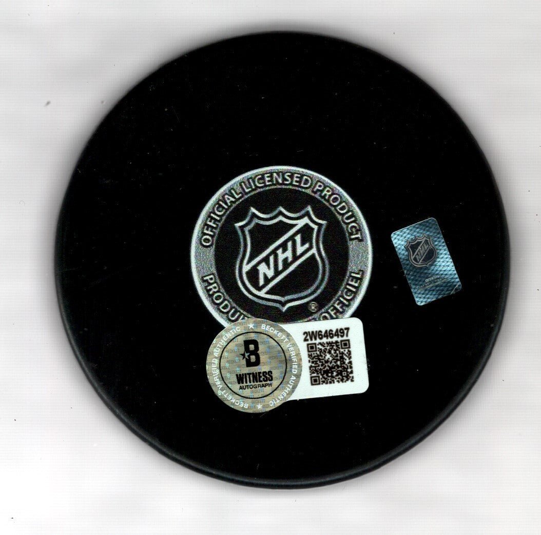 Chris Chelios Signed Auto Red Wings Farewell Joe Puck w HOF 2013 Beckett BAS COA