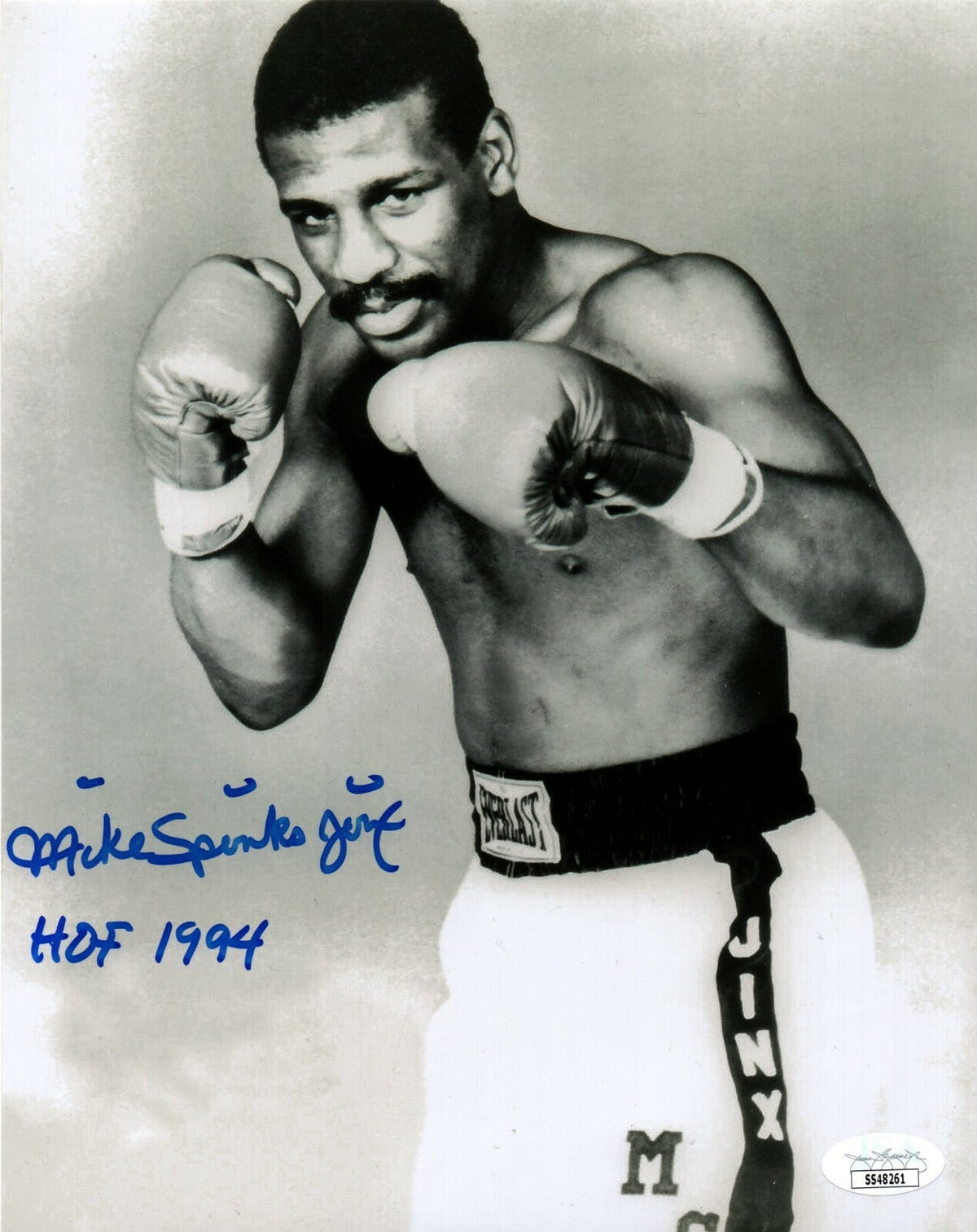 Michael Spinks "Jinx" Signed Autographed 8x10 Photo w/ HOF 1994"JSA COA #4