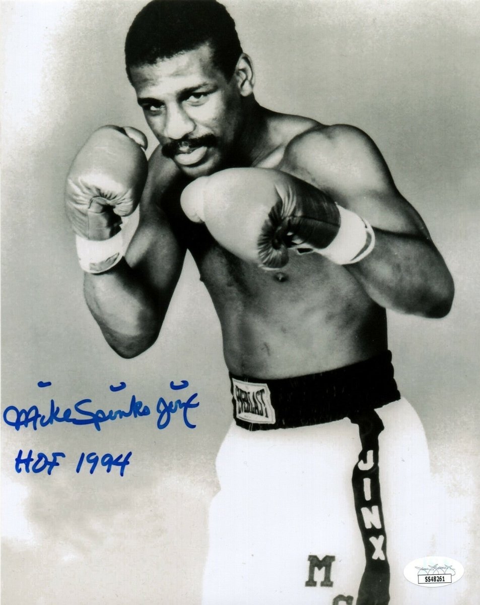 Michael Spinks "Jinx" Signed Autographed 8x10 Photo w/ HOF 1994"JSA COA #4