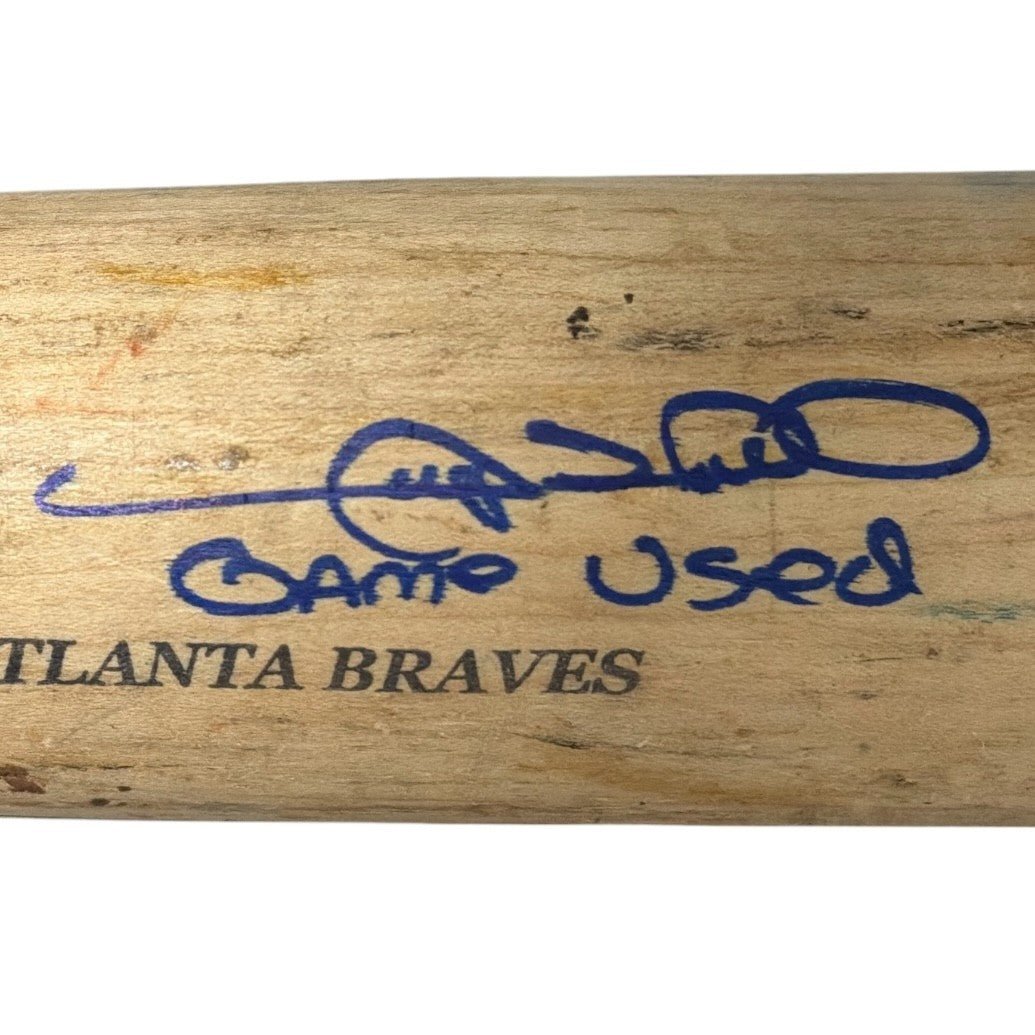 Gary Sheffield Signed Game Used Sam Bat Natural Bat JSA COA Braves A