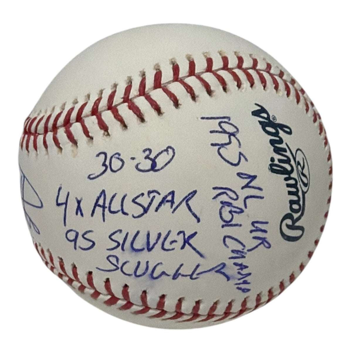 Dante Bichette Signed Autographed ROMLB Baseball w/ 5x Insc JSA COA Rockies