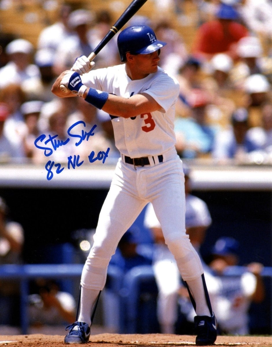 Steve Sax Signed Los Angeles Dodgers 8x10 Photo w/ 82 NL ROY LSCM COA