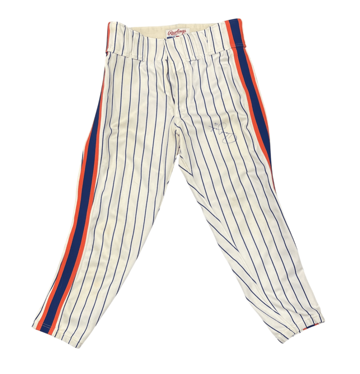 Howard Johnson Signed 1990 New York Mets Game Used Baseball Pants JSA COA Set 1