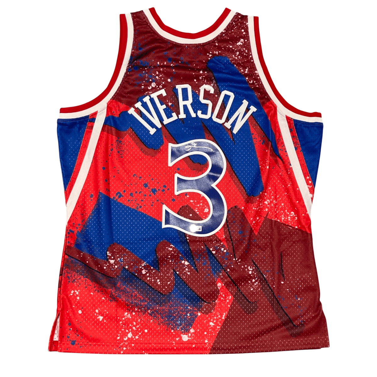 Allen Iverson Signed 76ers Mitchell & Ness Hyper Hoops Jersey Beckett BAS COA