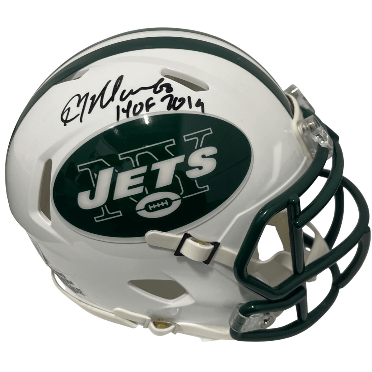 Kevin Mawae Signed NY Jets TB Mini Helmet w/ HOF 2019 Beckett Witness BAS COA