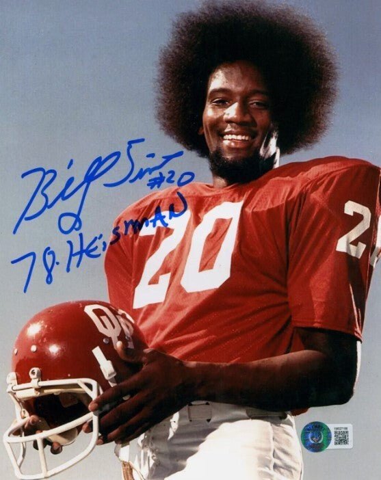 Billy Sims Signed Oklahoma 8x10 Photo w/ 78 Heisman Beckett Witness BAS COA #1