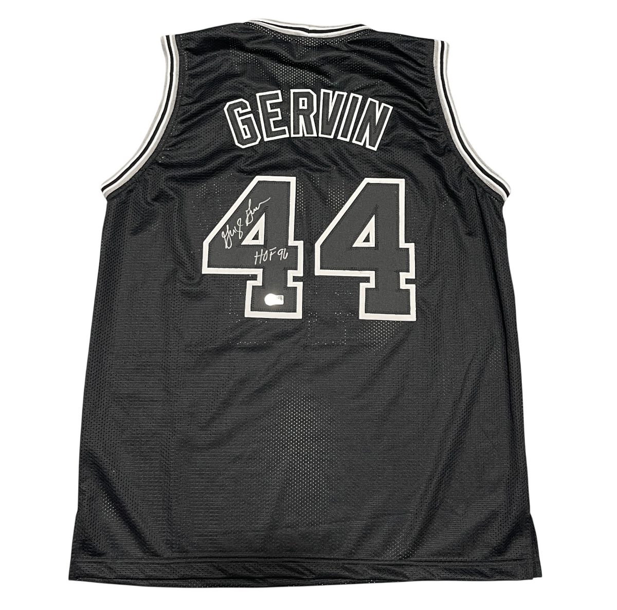 George Gervin Signed San Antonio Spurs Custom Jersey w/ HOF 96 Beckett W BAS COA