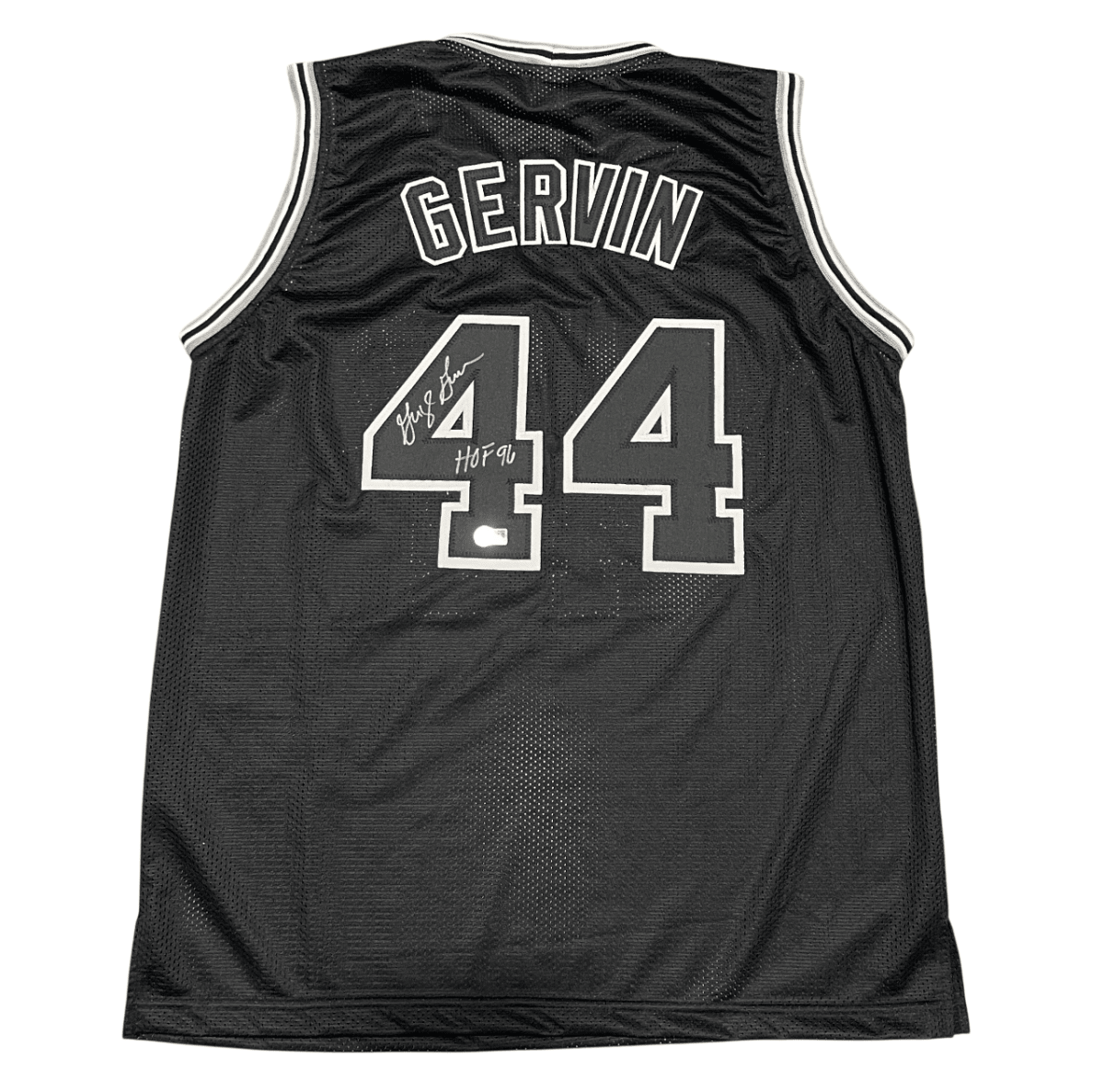 George Gervin Signed San Antonio Spurs Custom Jersey w/ HOF 96 Beckett W BAS COA