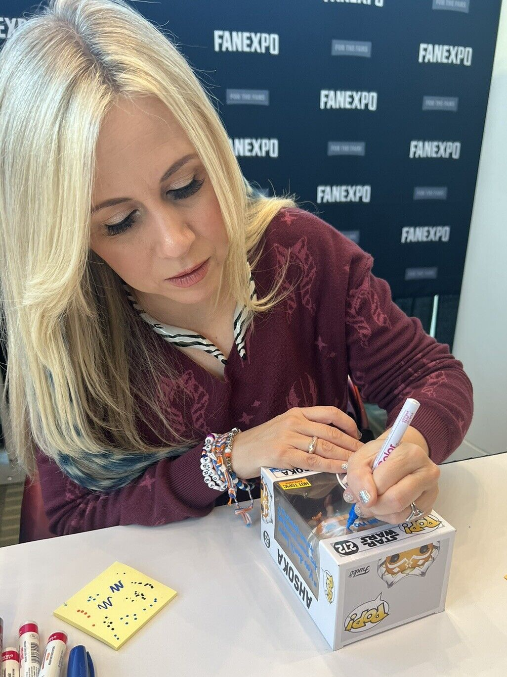 Ashley Eckstein Signed Auto Ahsoka Tano 272 Star Wars Funko Pop w 2 Insc JSA COA