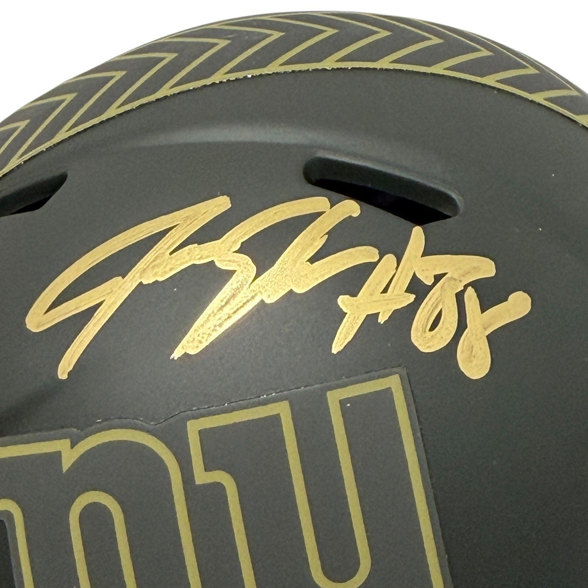 Jeremy Shockey Signed New York Giants Salute 25 Mini Helmet Beckett Wit BAS COA