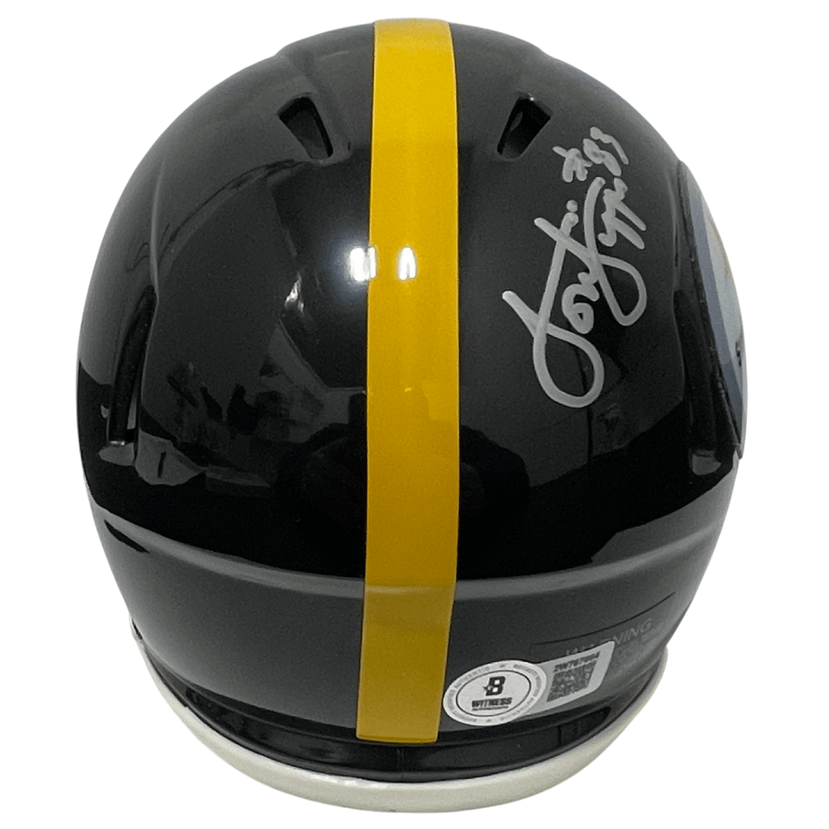 Louis Lipps Signed Steelers Speed Mini Helmet w/ ROY 84 Beckett Witness BAS COA